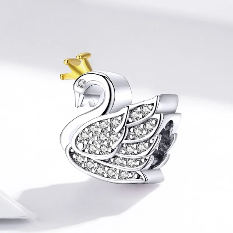 (zdjęcie do) Charms Typu Pandora Dwutonową Księżniczka Łabędź - SCC1343 - Wyświetl 2
