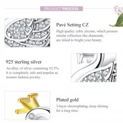 Charms Typu Pandora Dwutonową Księżniczka Łabędź - SCC1343