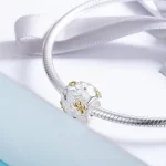 Charms Typu Pandora Dwutonową Kwiaty i motyle - SCC546