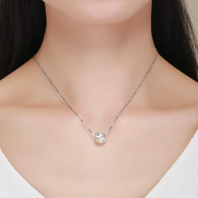 (zdjęcie do) Charms Typu Pandora Dwutonową Kwiaty i motyle - SCC546 - Wyświetl 6