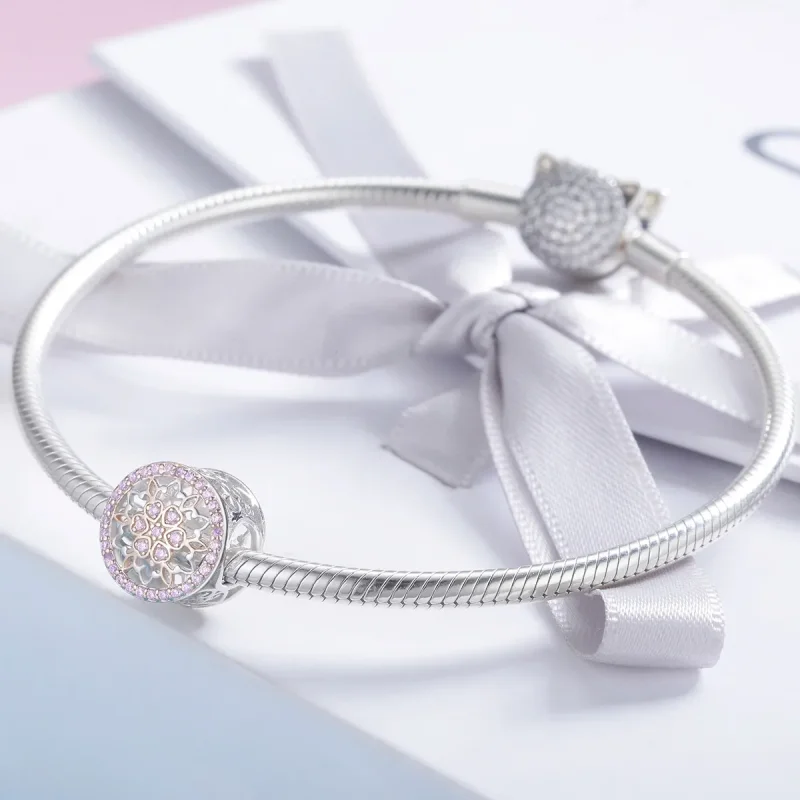 (zdjęcie do) Charms Typu Pandora Dwutonową Kwitnący pączek - SCC923 - Wyświetl 3