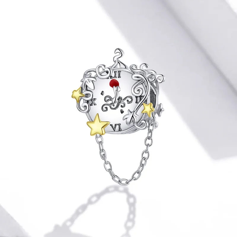 (zdjęcie do) Charms Typu Pandora Dwutonową Magiczny zegar - BSC406 - Wyświetl 2