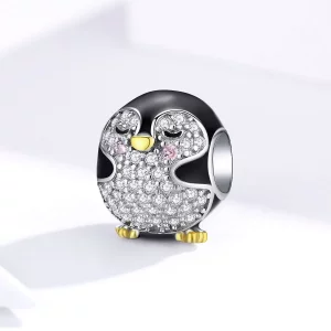 Charms Typu Pandora Dwutonową Pingwin - BSC126