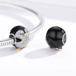 Charms Typu Pandora Dwutonową Pingwin - BSC126