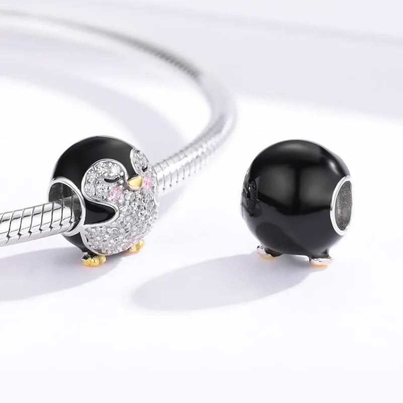 (zdjęcie do) Charms Typu Pandora Dwutonową Pingwin - BSC126 - Wyświetl 4