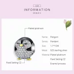 Charms Typu Pandora Dwutonową Pingwin - BSC126