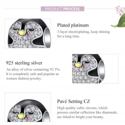 Charms Typu Pandora Dwutonową Pingwin - BSC126