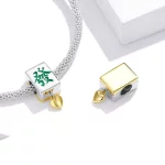 Charms Typu Pandora Dwutonową Płytki Mahjong - SCC1751