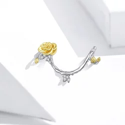 Charms Typu Pandora Dwutonową Różane Winorośl - BSC322