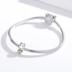 Charms Typu Pandora Dwutonową Szczęśliwa krowa - SCC1709
