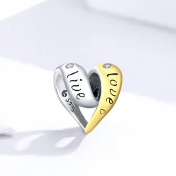 Charms Typu Pandora Dwutonową Zakochany - BSC227