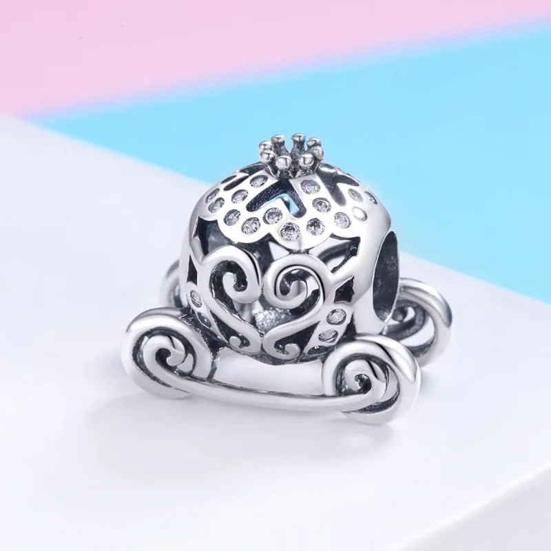 (zdjęcie do) Charms Typu Pandora Dyniowy Wagon Kopciuszka - SCC792 - Wyświetl 2