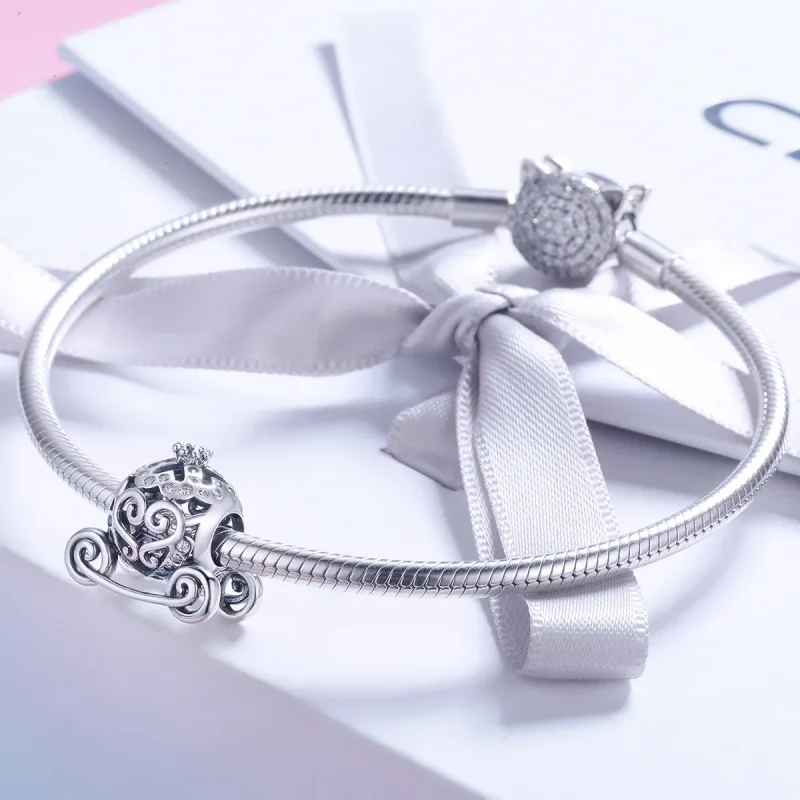 (zdjęcie do) Charms Typu Pandora Dyniowy Wagon Kopciuszka - SCC792 - Wyświetl 4
