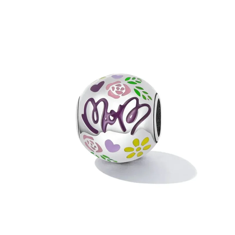 (zdjęcie do) Charms Typu Pandora Dzień Matki - Kolorowe Doodle - BSC595 - Wyświetl 2