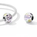 Charms Typu Pandora Dzień Matki - Kolorowe Doodle - BSC595