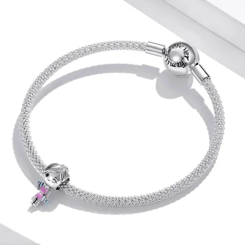 (zdjęcie do) Charms Typu Pandora dziewczyna fitness - BSC488 - Wyświetl 3