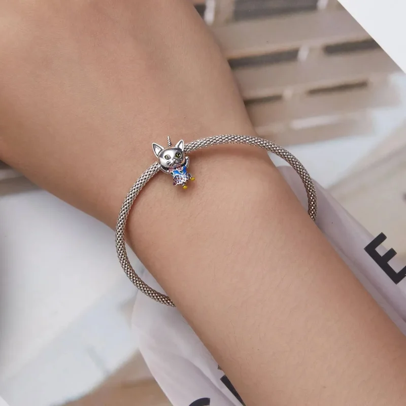 (zdjęcie do) Charms Typu Pandora Dziwny kot - SCC2378 - Wyświetl 5