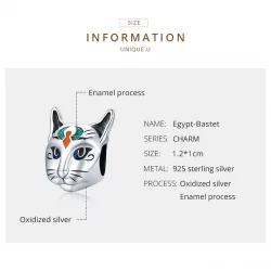 Charms Typu Pandora Egipt - Cat God Besti - SCC1859