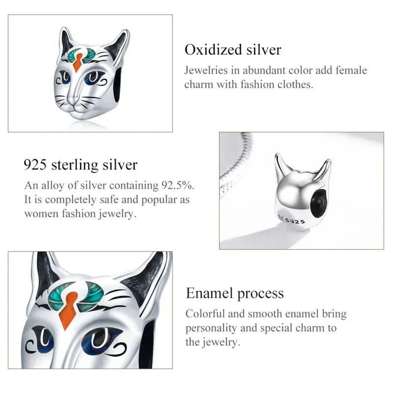 (zdjęcie do) Charms Typu Pandora Egipt - Cat God Besti - SCC1859 - Wyświetl 8
