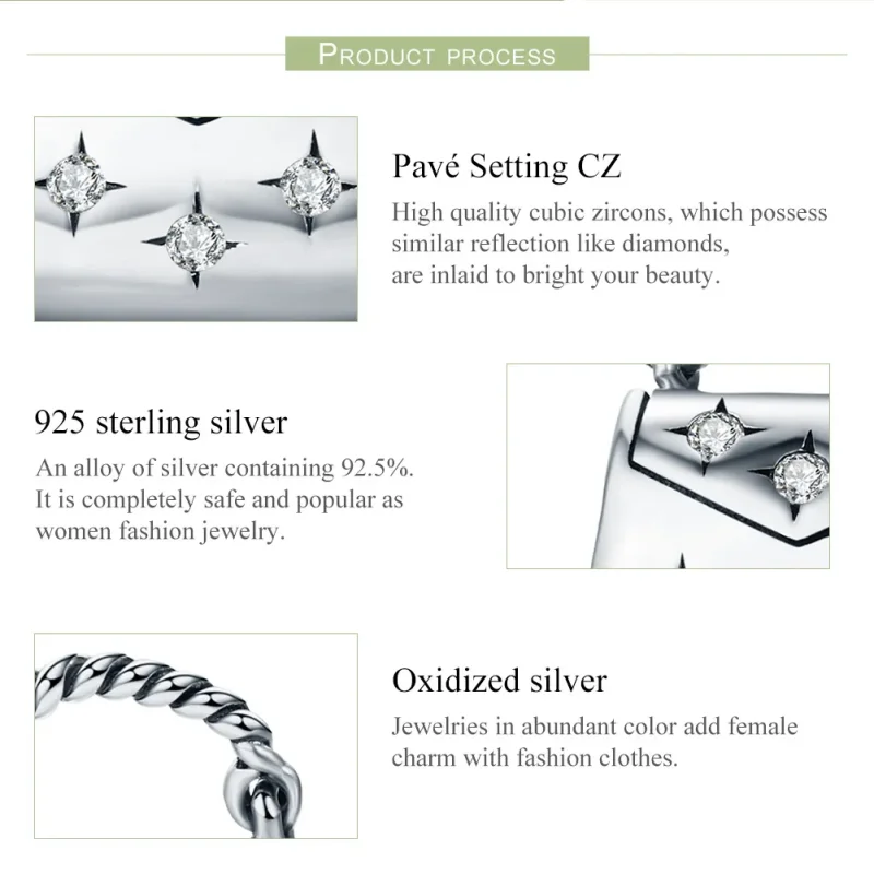 (zdjęcie do) Charms Typu Pandora Elegancka torba na zakupy - SCC607 - Wyświetl 7