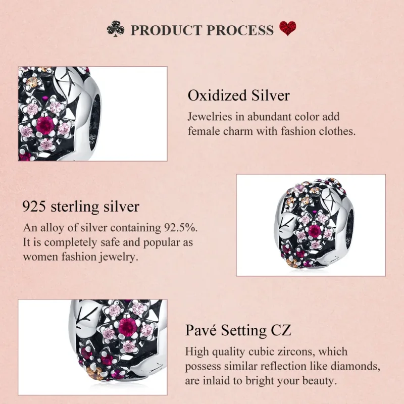 (zdjęcie do) Charms Typu Pandora Elegancki Kwiat Wiśni - SCC1446 - Wyświetl 8
