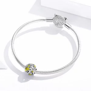 Charms Typu Pandora Eleganckie liście miłorzębu - BSC334