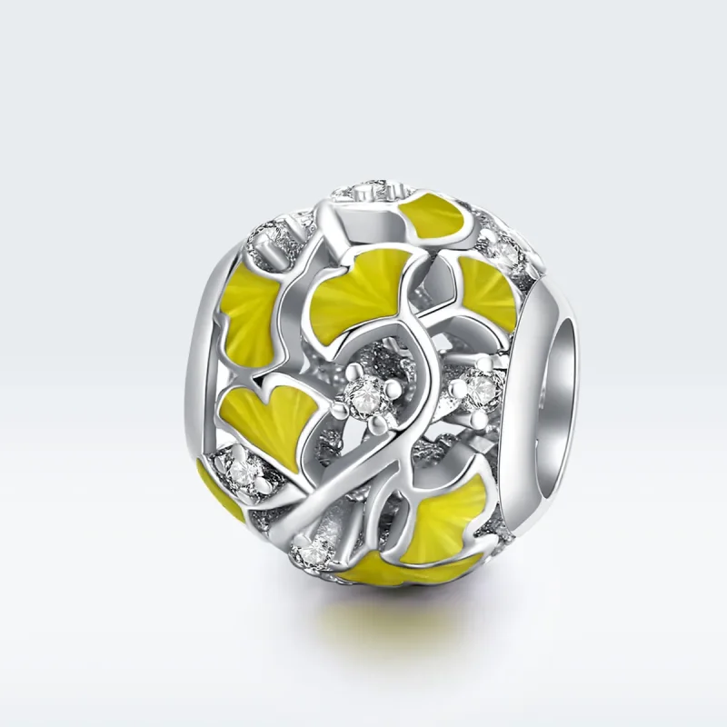 (zdjęcie do) Charms Typu Pandora Eleganckie liście miłorzębu - BSC334 - Wyświetl 5