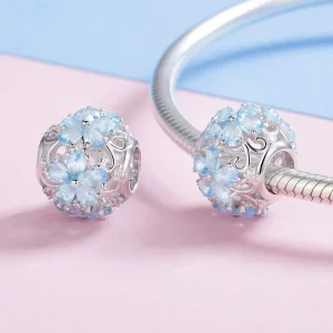 Charms Typu Pandora Eleganckie płatki śniegu - SCC941