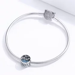 Charms Typu Pandora Fala i mewy - SCC1454