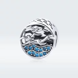 Charms Typu Pandora Fala i mewy - SCC1454