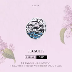 Charms Typu Pandora Fala i mewy - SCC1454