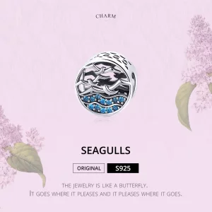 Charms Typu Pandora Fala i mewy - SCC1454