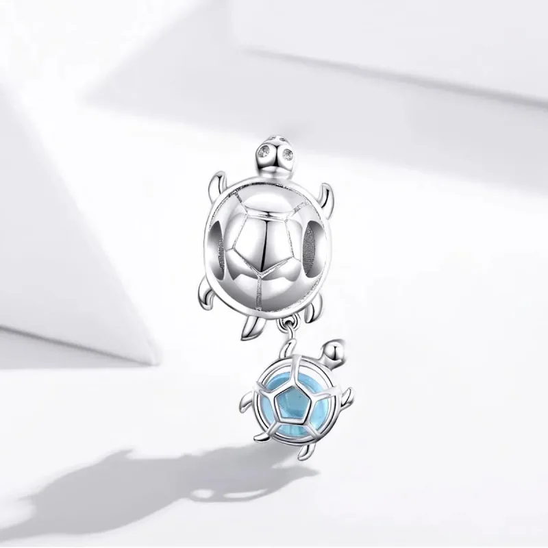 (zdjęcie do) Charms Typu Pandora Figlarny żółw - BSC332 - Wyświetl 2