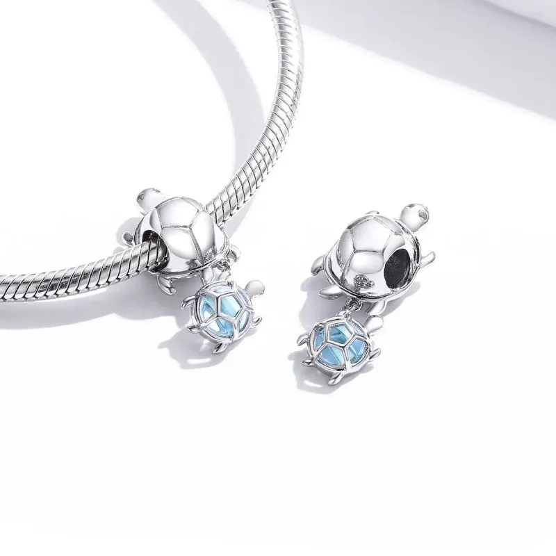 (zdjęcie do) Charms Typu Pandora Figlarny żółw - BSC332 - Wyświetl 4