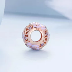 Charms Typu Pandora Fioletowa róża - BSC644