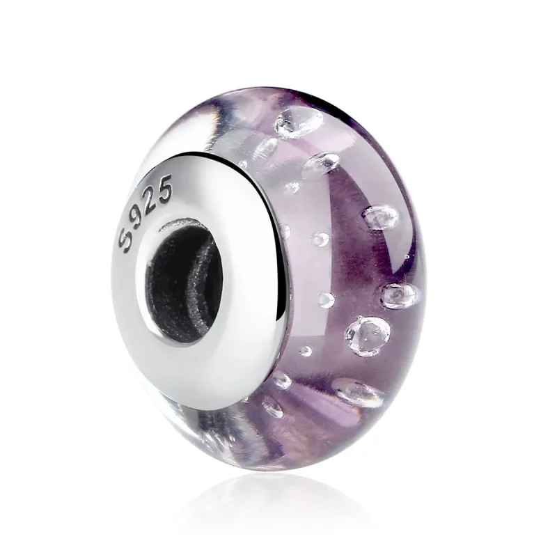 (zdjęcie do) Charms Typu Pandora Fioletowe szkło Murano - SCZ001 - Wyświetl 2