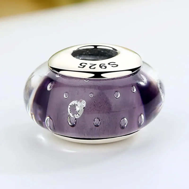 (zdjęcie do) Charms Typu Pandora Fioletowe szkło Murano - SCZ001 - Wyświetl 4