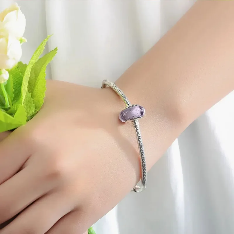 (zdjęcie do) Charms Typu Pandora Fioletowe szkło Murano - SCZ001 - Wyświetl 6