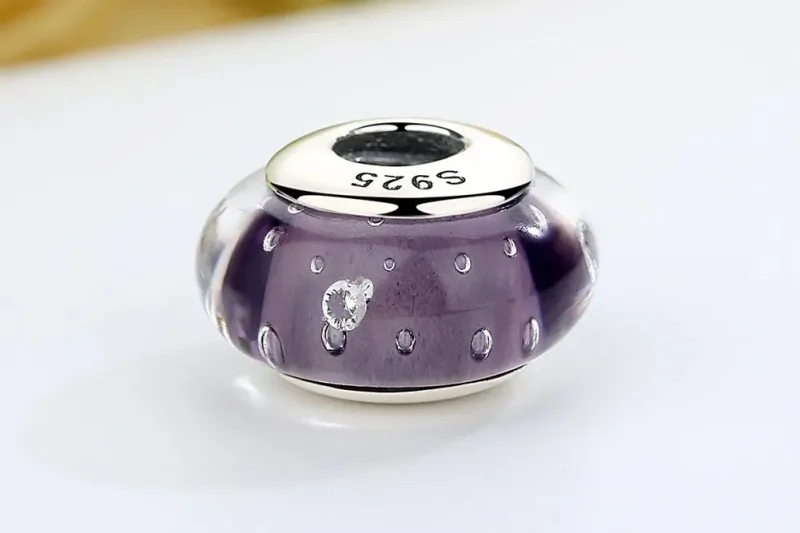 (zdjęcie do) Charms Typu Pandora Fioletowe szkło Murano - SCZ001 - Wyświetl 8
