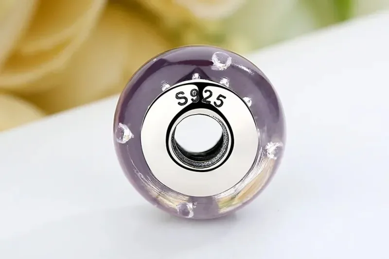 (zdjęcie do) Charms Typu Pandora Fioletowe szkło Murano - SCZ001 - Wyświetl 9