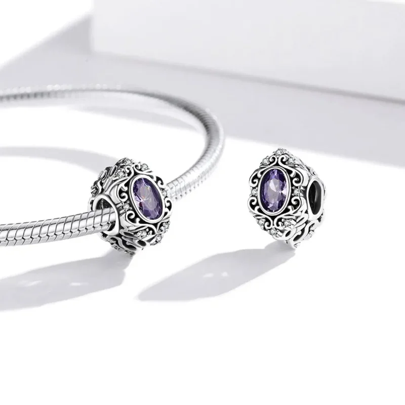 (zdjęcie do) Charms Typu Pandora Fioletowy urok - SCC1928 - Wyświetl 3