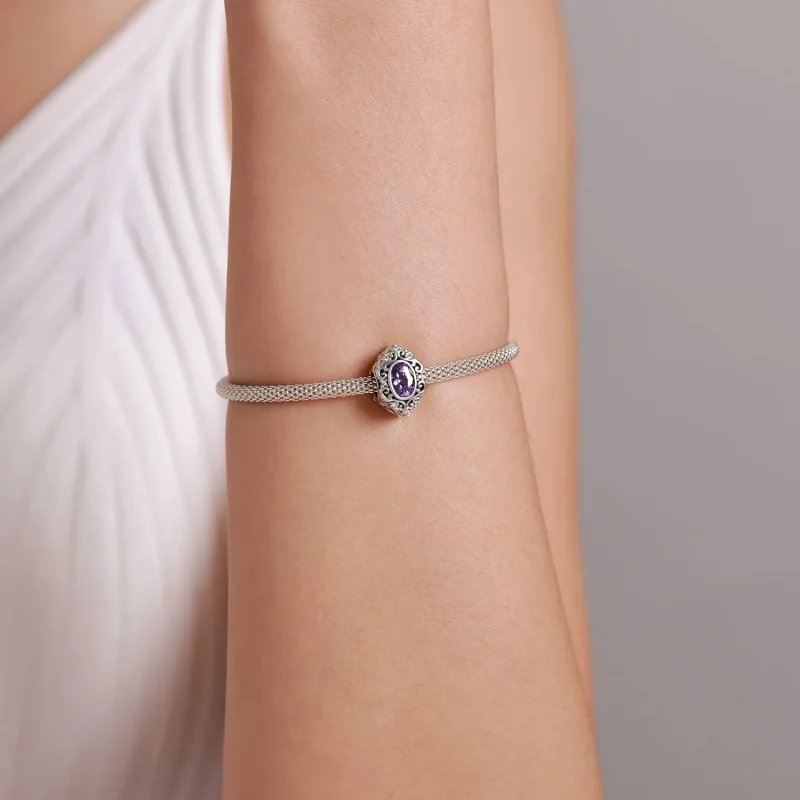(zdjęcie do) Charms Typu Pandora Fioletowy urok - SCC1928 - Wyświetl 5