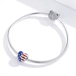 Charms Typu Pandora Flaga Ameryki - BSC281