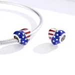 Charms Typu Pandora Flaga Ameryki - BSC281