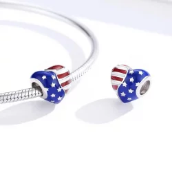 Charms Typu Pandora Flaga Ameryki - BSC281