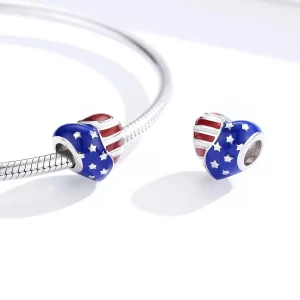 Charms Typu Pandora Flaga Ameryki - BSC281