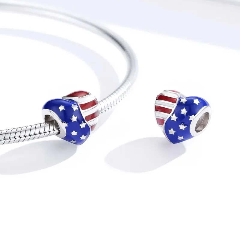 (zdjęcie do) Charms Typu Pandora Flaga Ameryki - BSC281 - Wyświetl 3