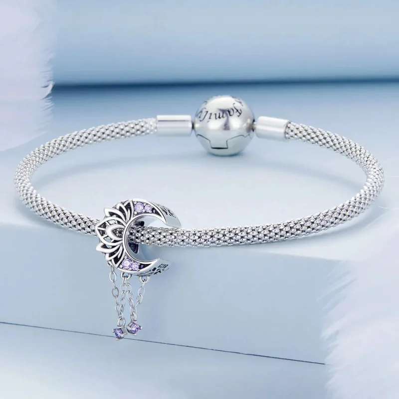 (zdjęcie do) Charms Typu Pandora Frędzel księżycowy - BSC636 - Wyświetl 3