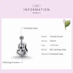 Charms Typu Pandora Gitara - SCC1708