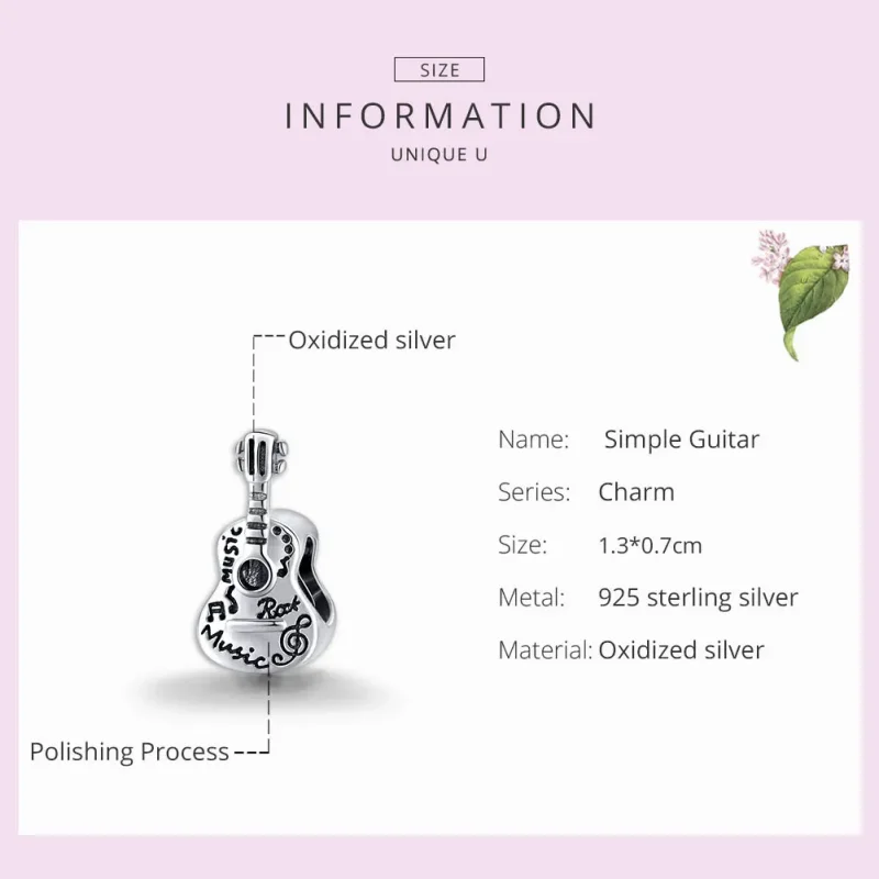 (zdjęcie do) Charms Typu Pandora Gitara - SCC1708 - Wyświetl 7
